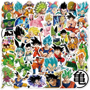 50Pcs Dragon Ball Anime Adesivos de Son Goku PVC Impermeável Anime Japonês de Bagagem Laptop Graffiti Adesivos de Brinquedos para Crianças