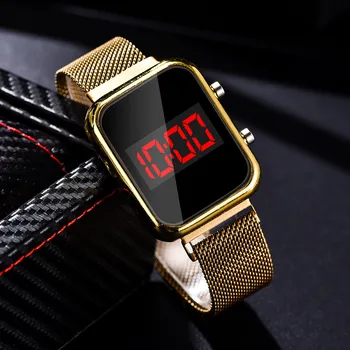 Alto Luxo Digital Relógio masculino Visor LED Esporte Homens Relógios Praça de Discagem Moda Homem de Negócios Eletrônicos relógio de Pulso Montre Homme