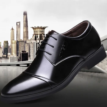 Homens Formal Primavera Business Casual de Moda de Topo de Casamento High-end de Couro Preto 2022 Novos Sapatos Quentes da Venda de Sapatos de Vestido