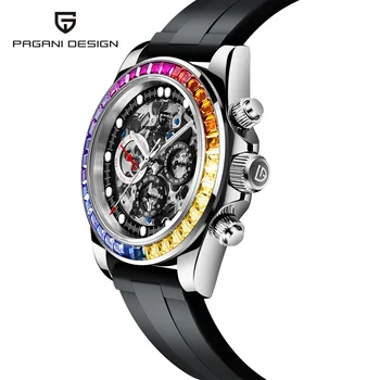 PAGANI Projeto 2022 Novos Homens Automático Cronógrafo Mecânico Marca de Topo do Aço Inoxidável Sapphire Esportes Relógios Relógio Masculino
