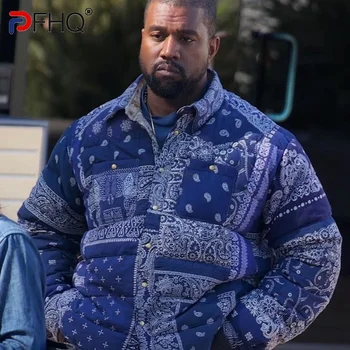 PFHQ 2023 Outono Inverno Retrô, Moda dos Homens Jaquetas de Algodão Acolchoado Camisa de Moda Elegante de Luxo Designer Casaco Parka de Roupas