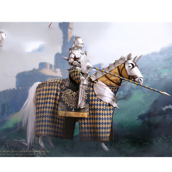 POPTOYS 1/6 ALS016 Gótico Cavaleiro Cavalo de Guerra Modelo Para Coleção Em Stock